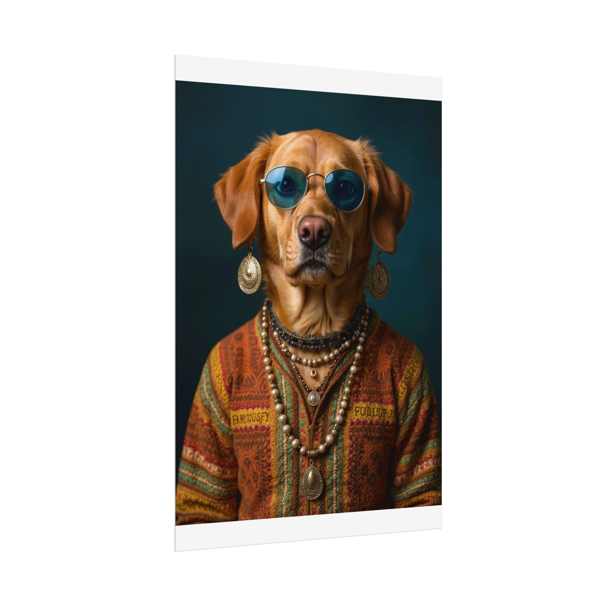 Dog Portrait FinArt - Hippy Style - f87a5f50