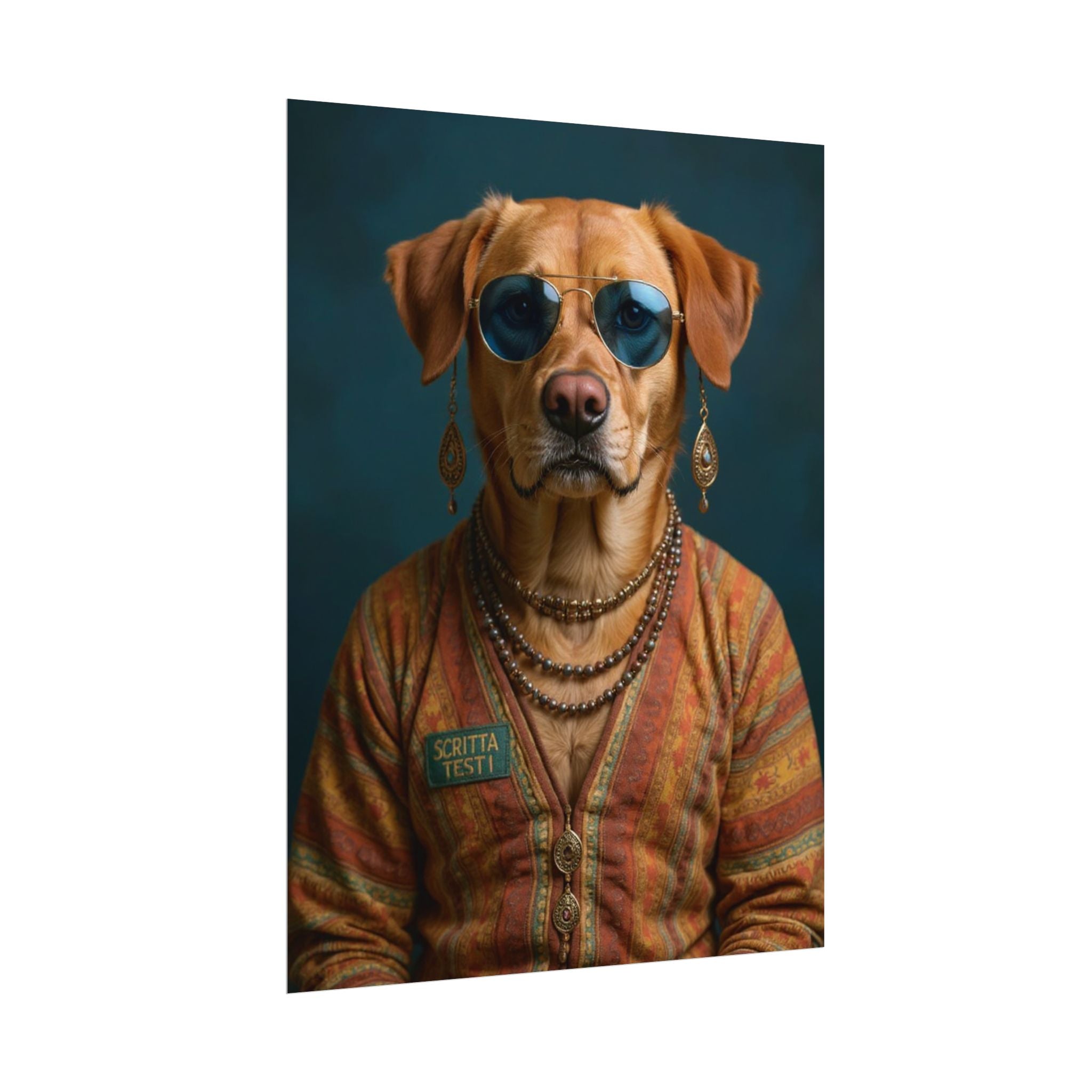 Dog Portrait FinArt - Hippy Style - b41a7cbd