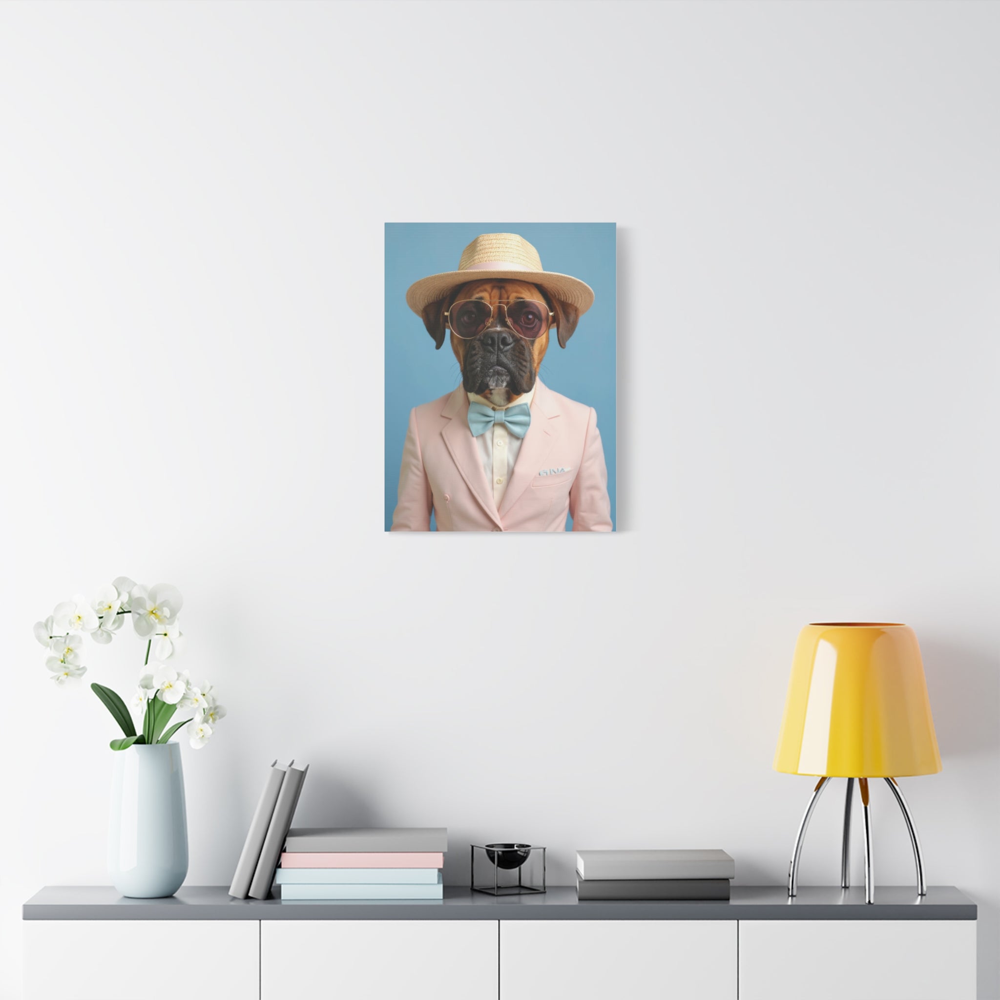 Dog Portrait Canvas - Pink Style - 94f39356