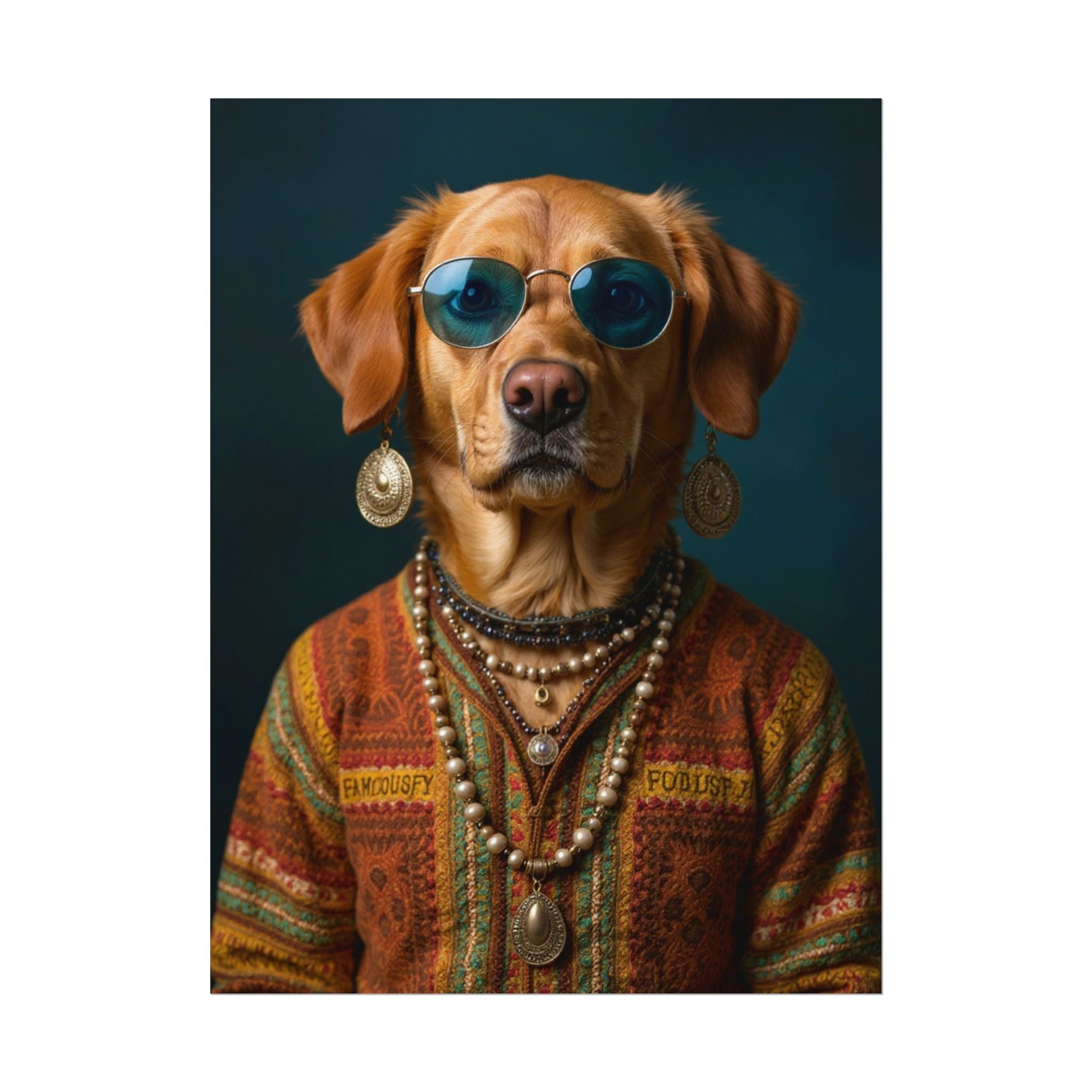 Dog Portrait FinArt - Hippy Style - f87a5f50