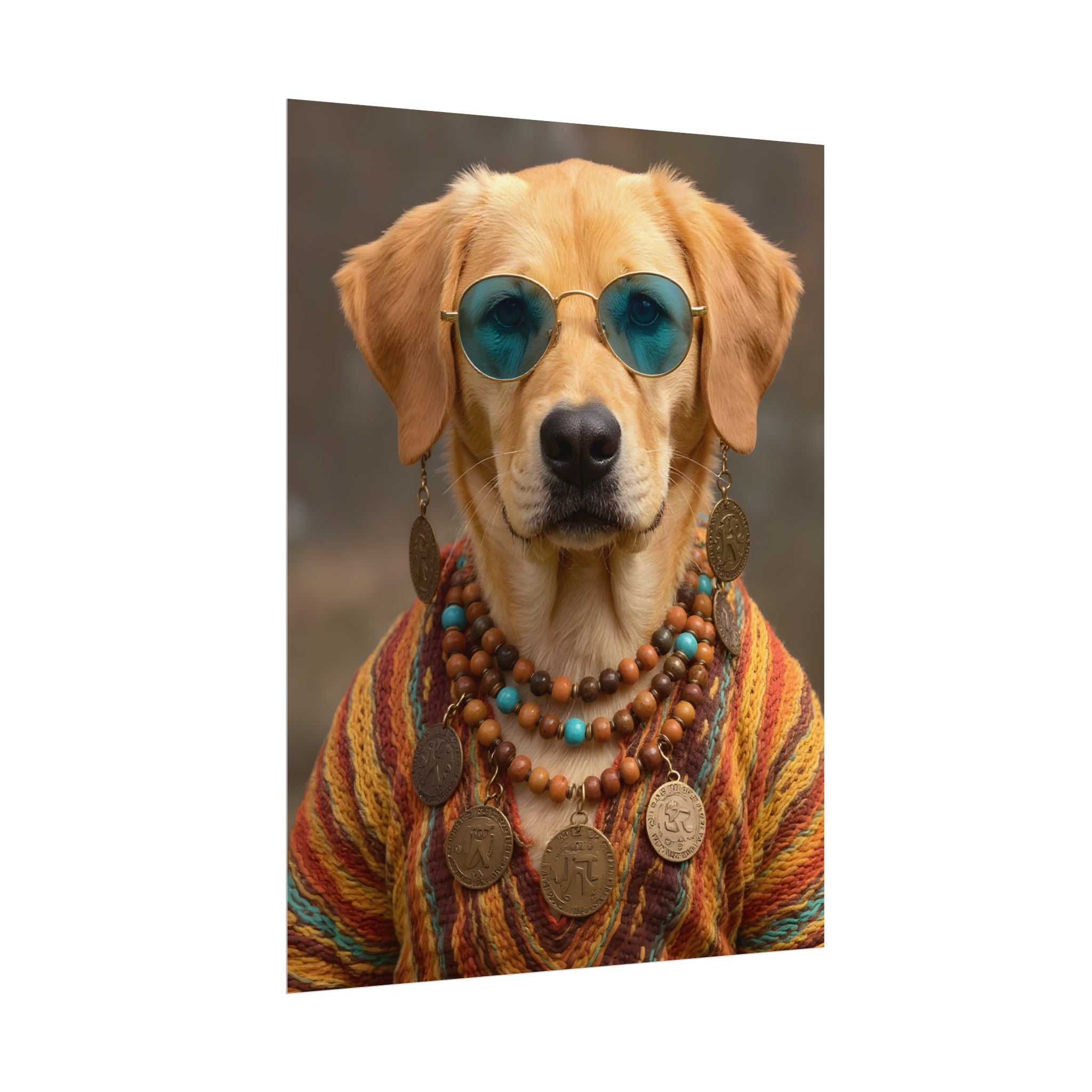 Dog Portrait FinArt - Hippy Style - 9c240977