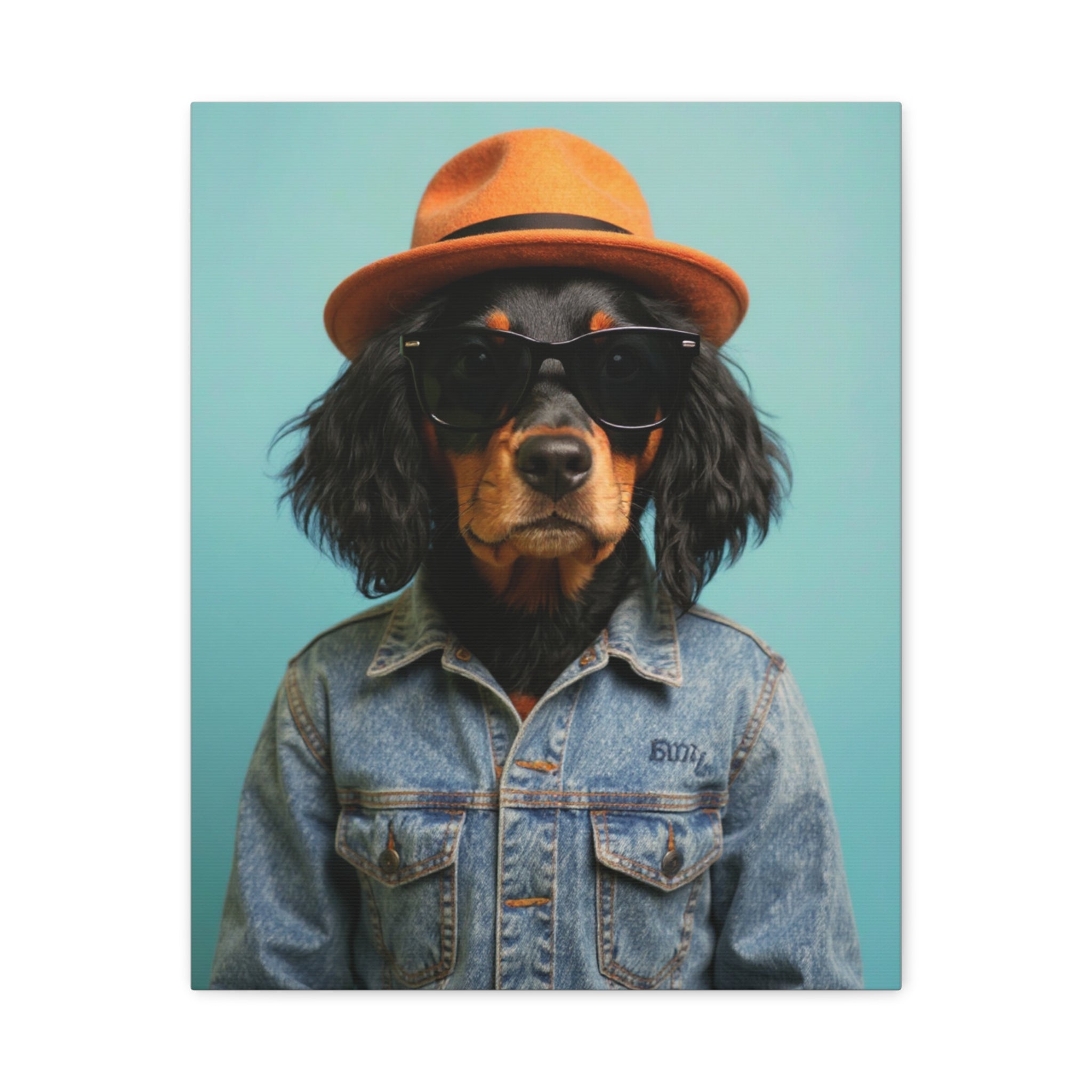 Dog Portrait Canvas - Denim Style - 50aa54e1