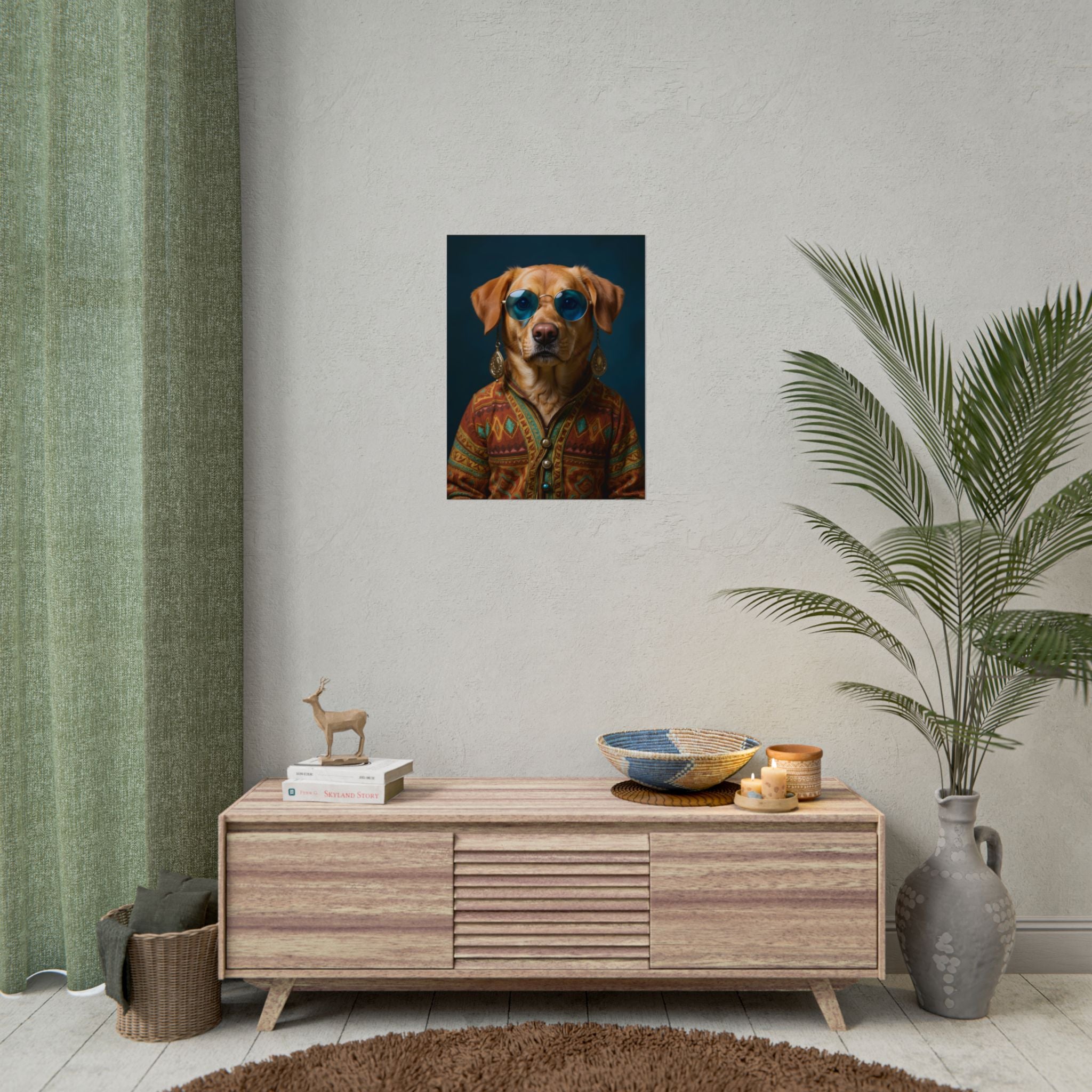 Dog Portrait FinArt - Hippy Style - 5e6b26c7