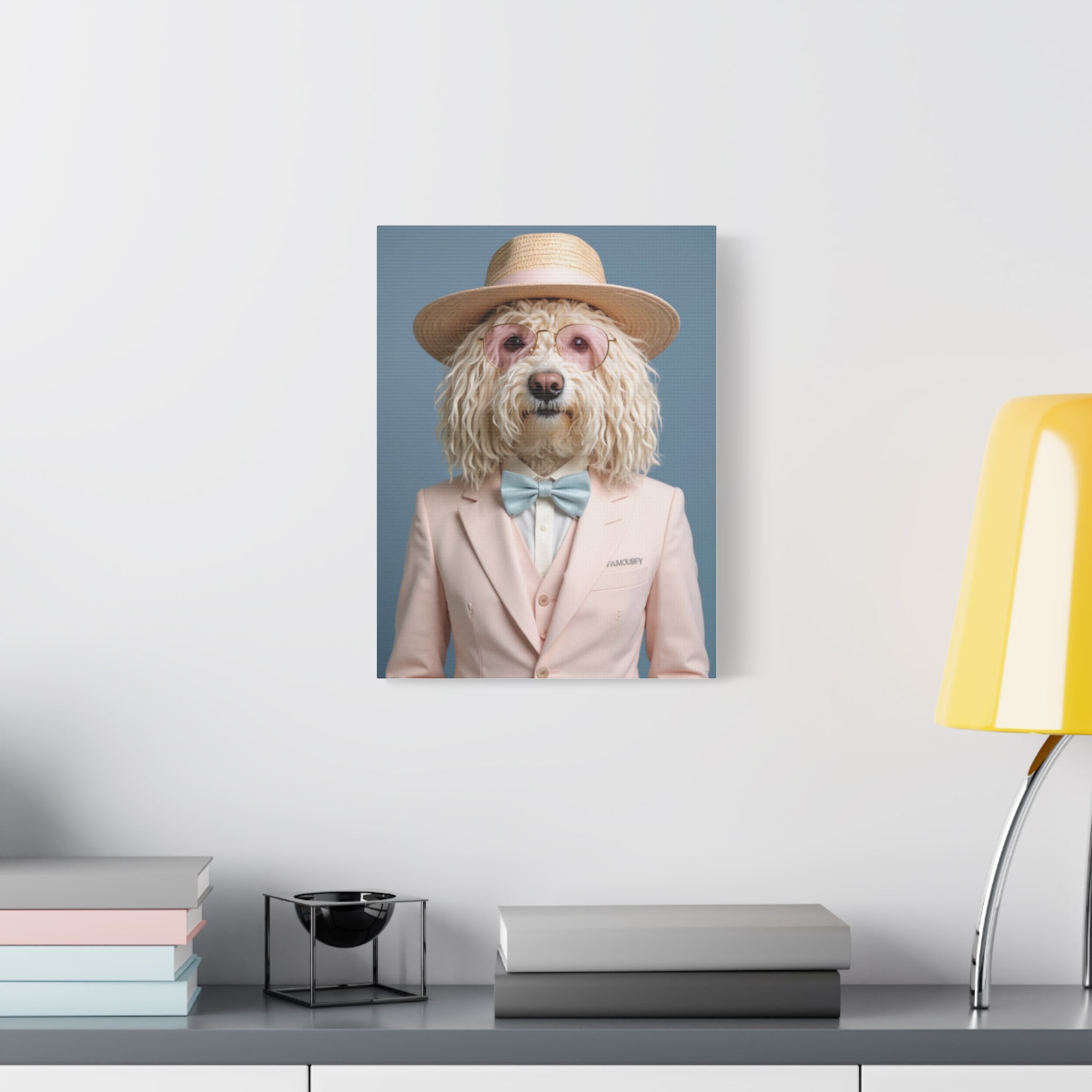 Dog Portrait Canvas - Pink Style - f7c51127