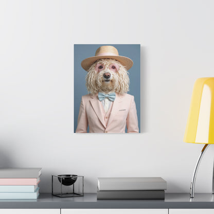 Dog Portrait Canvas - Pink Style - f7c51127
